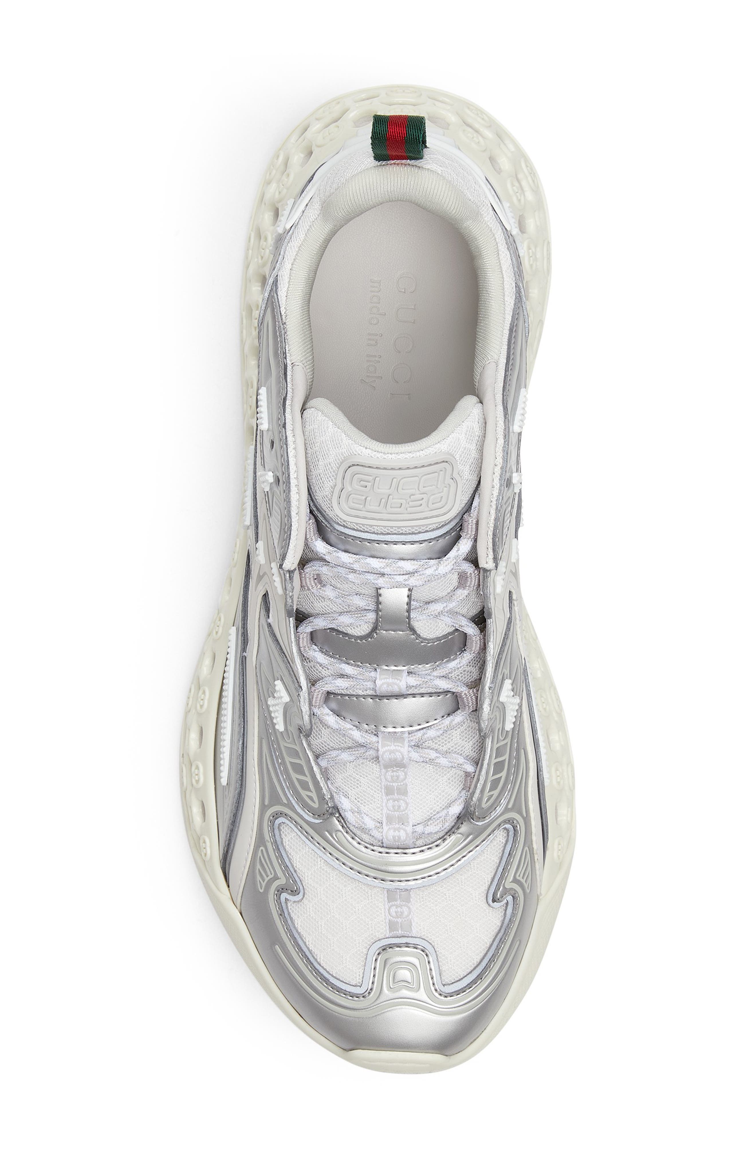 Gucci Cub3d Sneaker, Alternate, color, Silver/Metallic