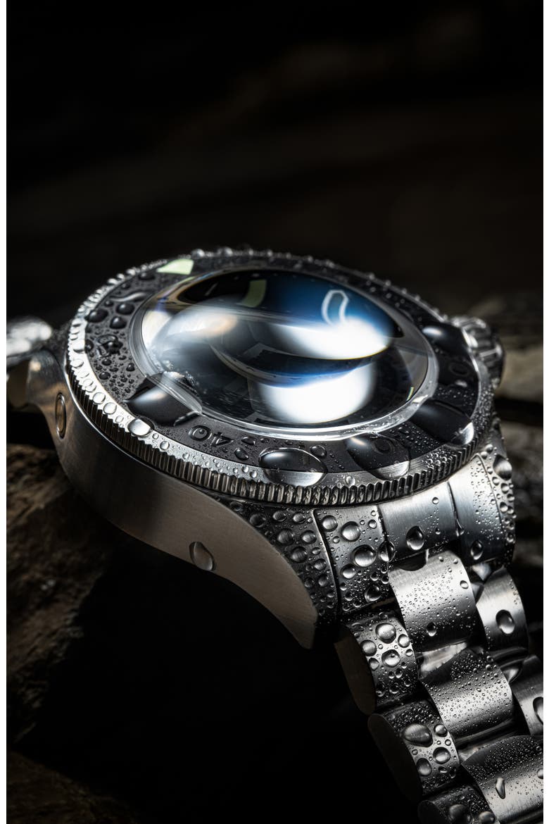 Piccard Automatic Bracelet Watch, 45mm, Alternate, color, BLACK