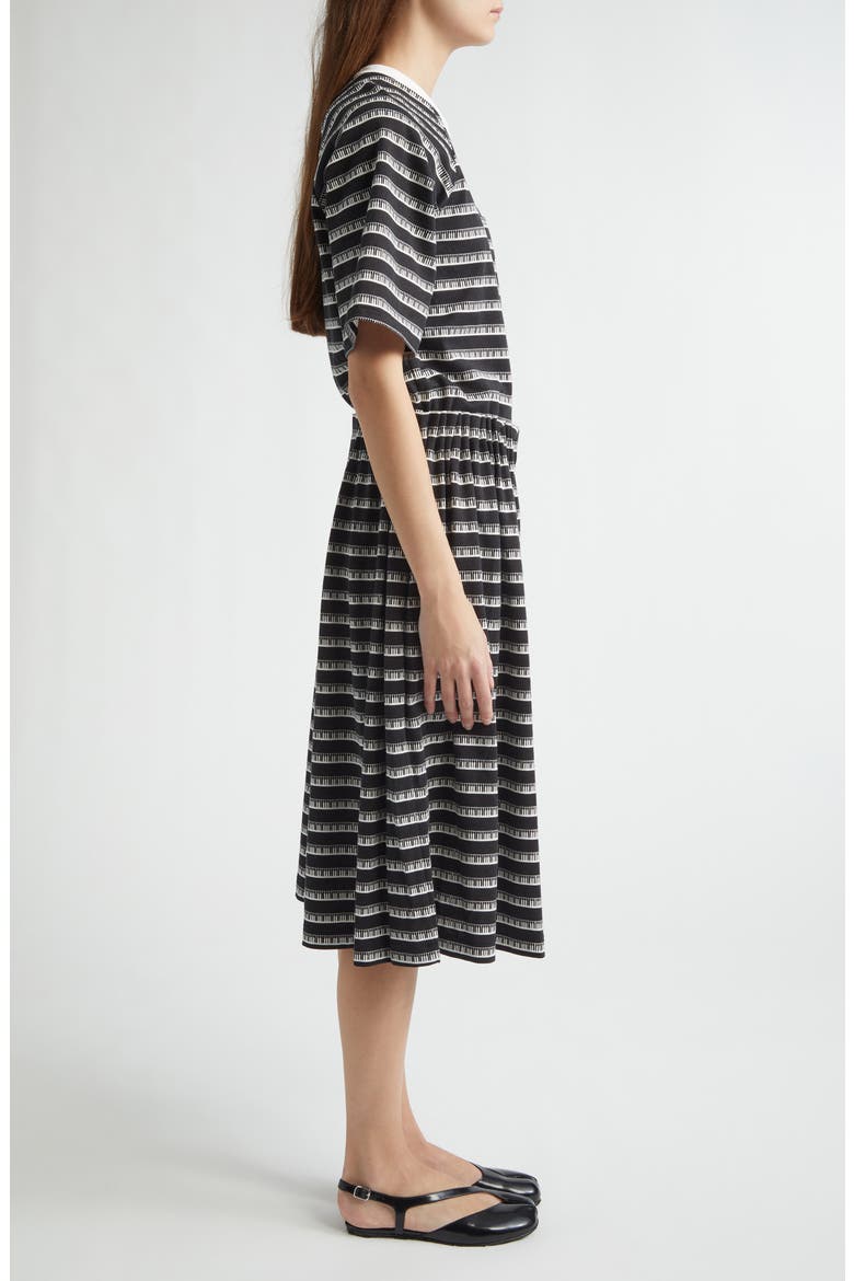 Print Mock Two-Piece Dress, Alternate, color, BLACK BORDER