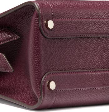 medium knott pebbled leather satchel
