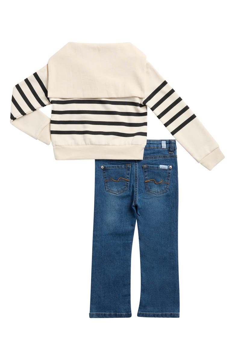 Kids' Johnny Collar Sweater & Flare Jeans