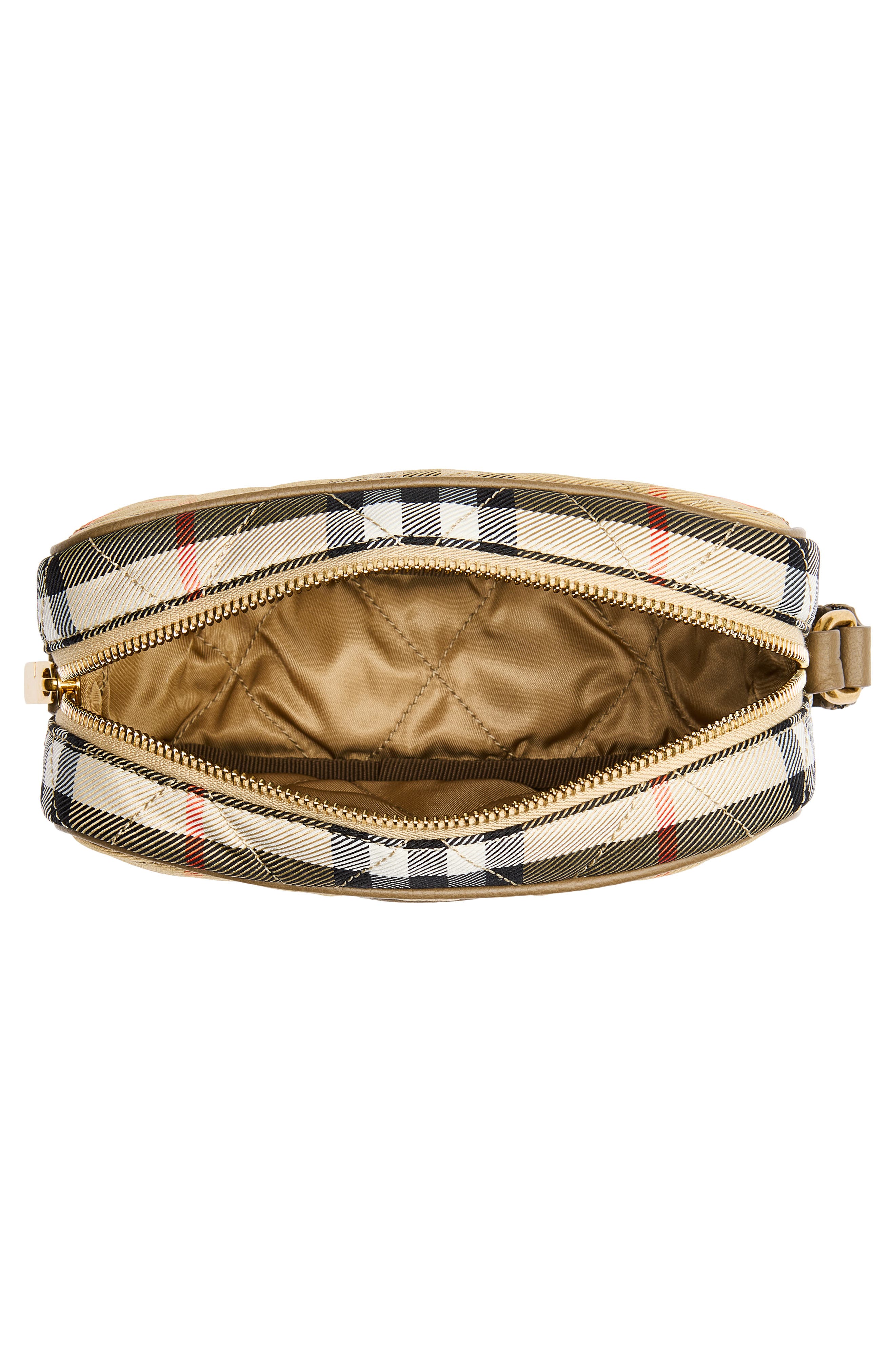Horseshoe Check Quilted Twill Wristlet, Alternate, color, SAND