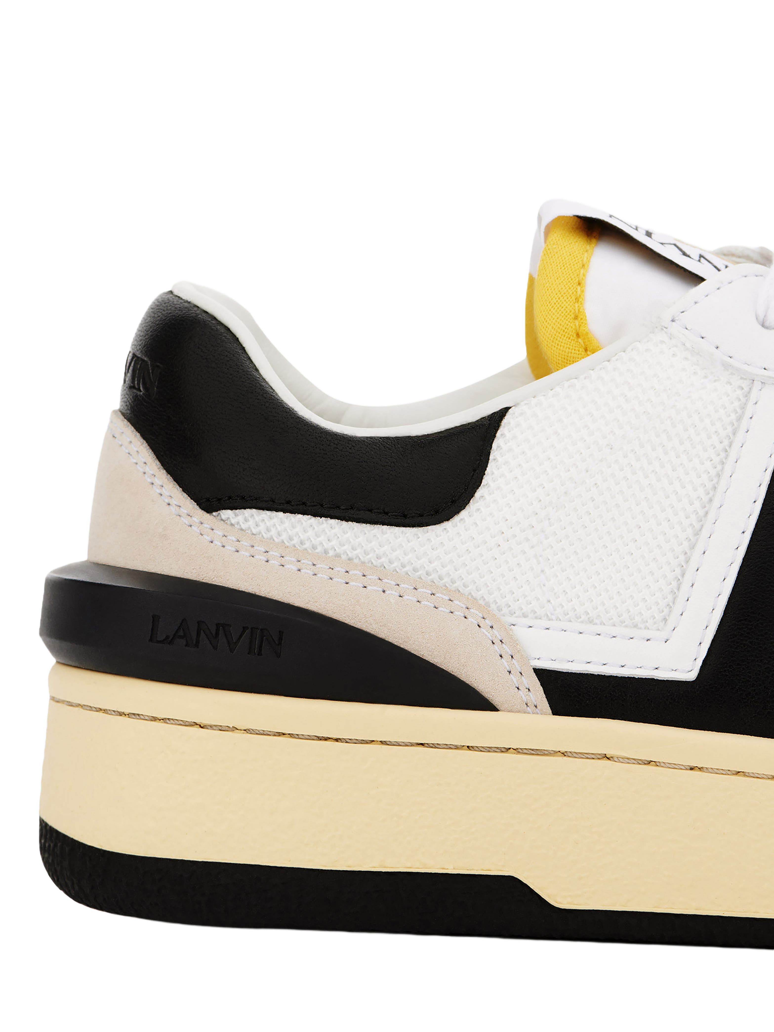 Lanvin Clay Mesh Sneakers With Rubber Sole, Alternate, color, White-Black