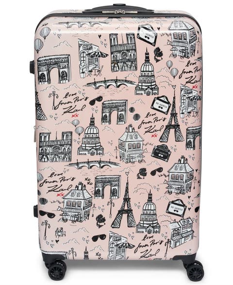 Karl in Paris Upright Suitcase