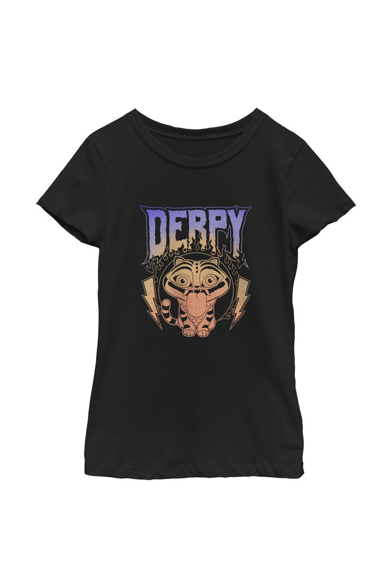 Girl's KPop Demon Hunters Mythic Lightning Derpy  Graphic T-Shirt, Main, color, Black