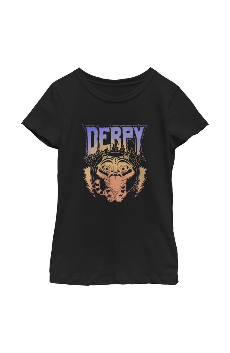 KPop Demon Hunters Girl's KPop Demon Hunters Mythic Lightning Derpy  Graphic T-Shirt, Main, color, Black