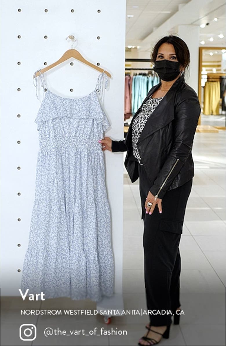 Naysa Floral Smock Waist Cotton Sundress, sales video thumbnail