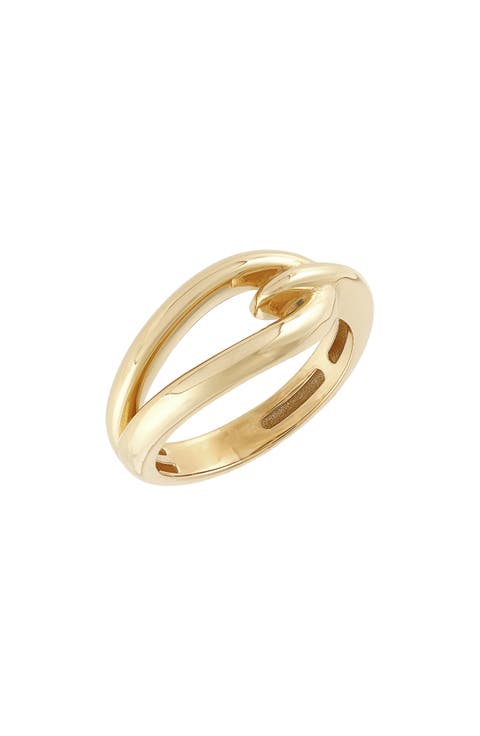 14K Gold Bypass Ring