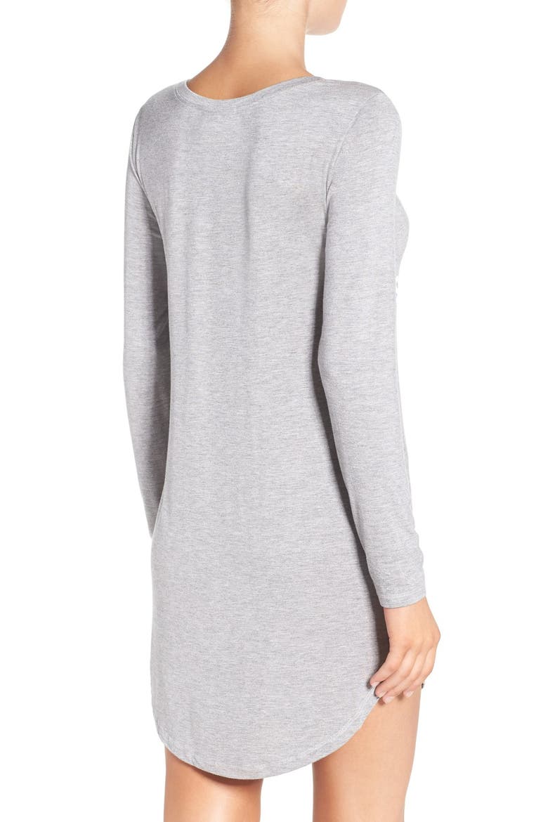 Graphic Jersey Sleep Shirt, Alternate, color, DOVE/ GREY