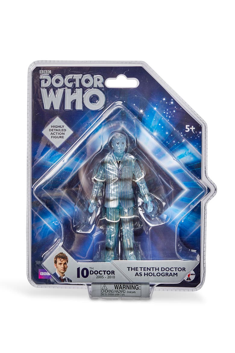 Doctor Who 5" Action Figure - 10th Doctor Hologram - Collector Series - Ages 5+, Alternate, color, Blue