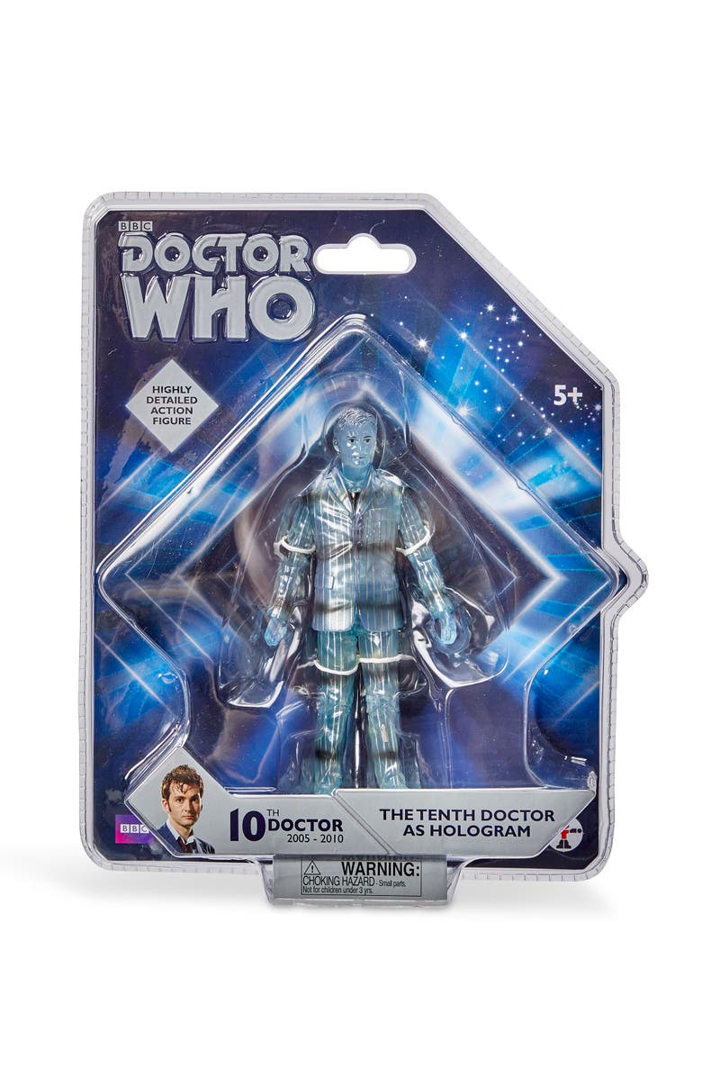 Toynk Doctor Who 5" Action Figure - 10th Doctor Hologram - Collector Series - Ages 5+, Alternate, color, Blue