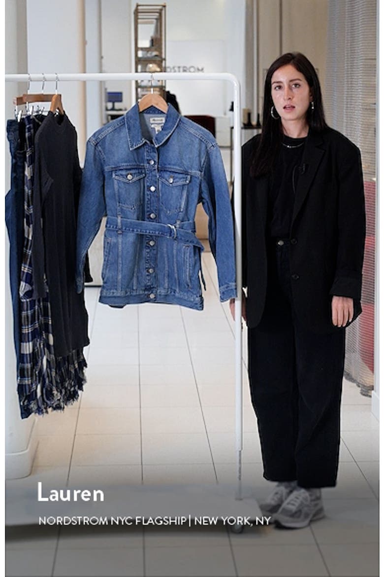 Belted Oversize Trucker Jean Jacket (Women) | Nordstromrack