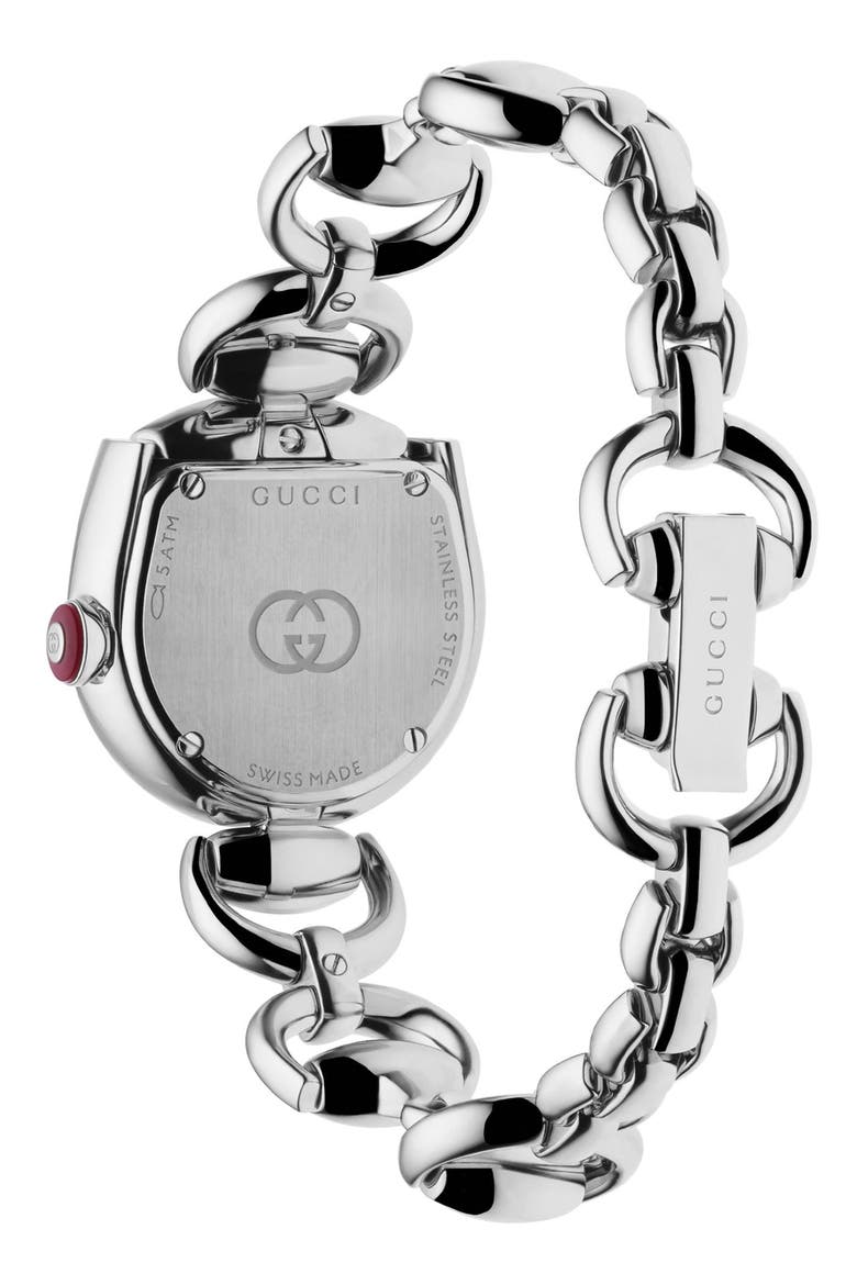 New Horsebit Bracelet Watch, 23mm x 27mm, Alternate, color, SILVER