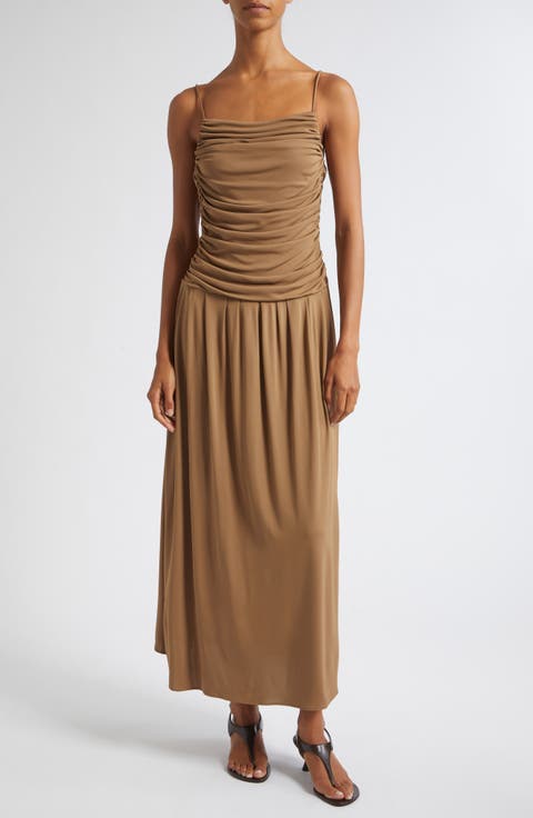 Reese Ruched Sleeveless Maxi Dress