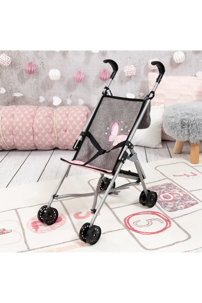 Doll Buggy, Umbrella Push Stroller, Storage, Accessory For Dolls Up To 18 Inches, Toddler 18mo+, Alternate, color, Multicolored
