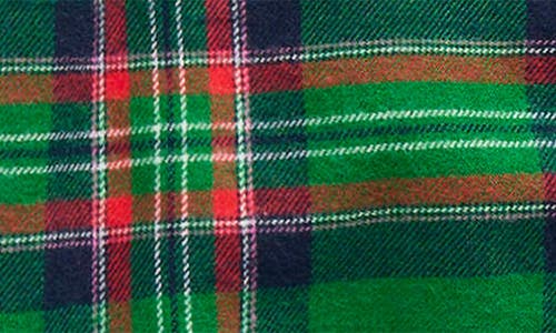 Boden Kids' Plaid Cotton Flannel Button-up Shirt In Green