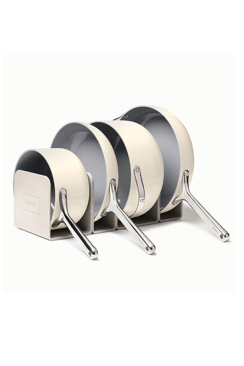 Non-Toxic Ceramic Non-Stick 7-Piece Cookware Set with Lid Storage, Alternate, color, CREAM