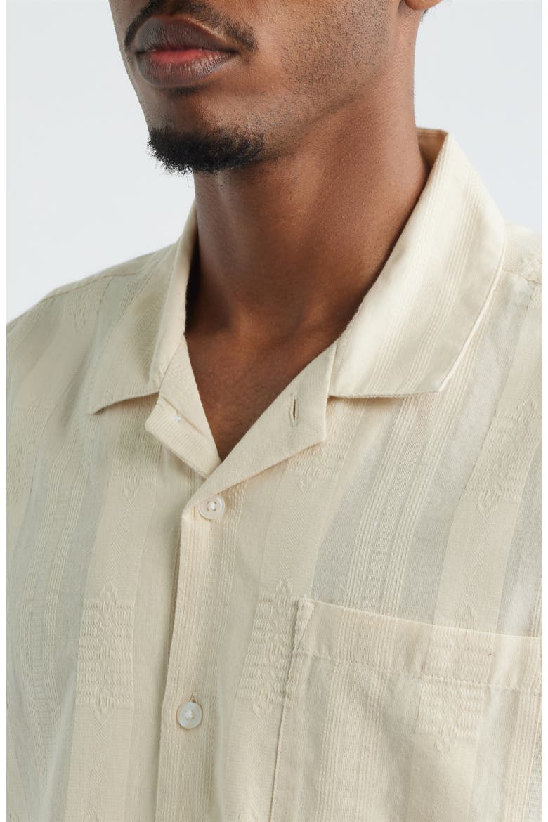 Samuel Texture Stripe Camp Shirt, Alternate, color, UNBLEACHED MULTI