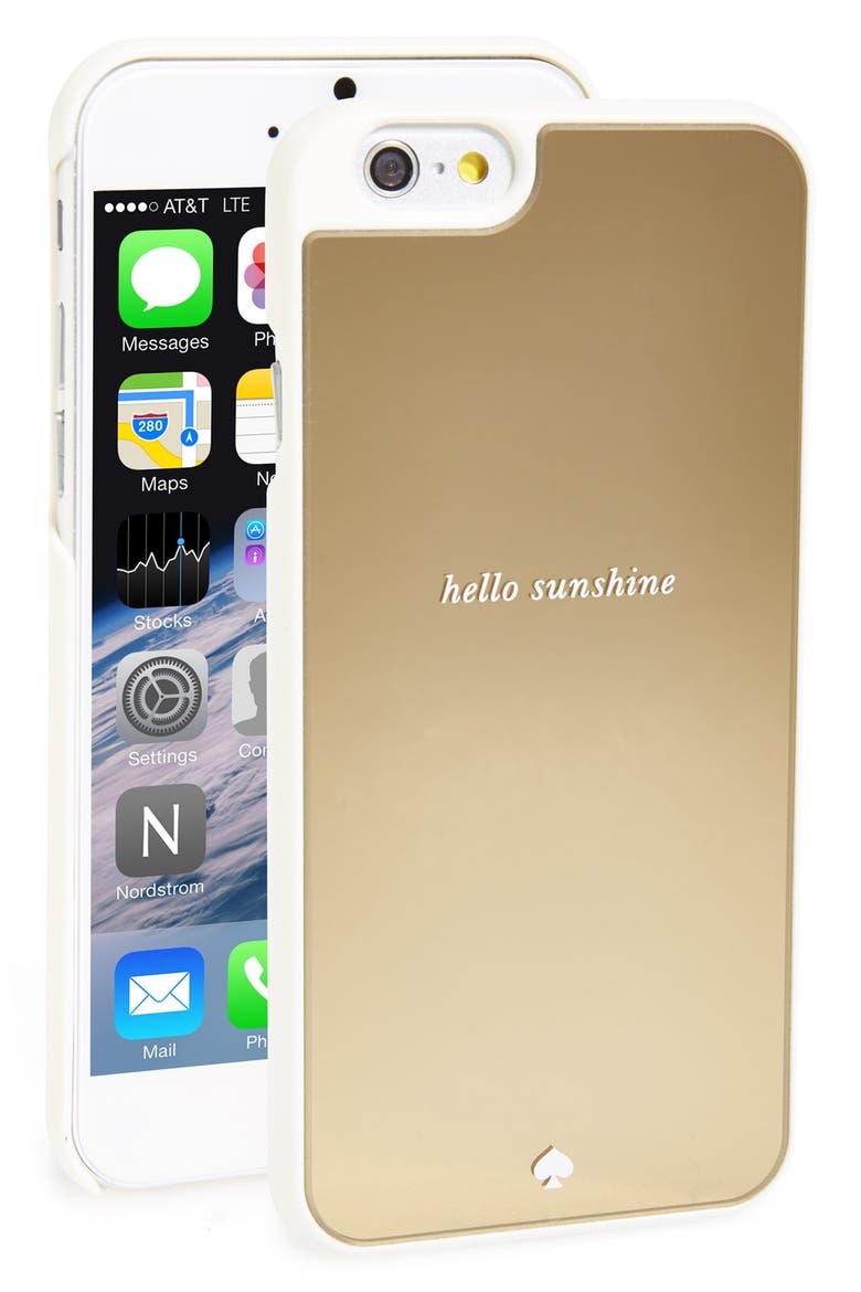 'hello sunshine' iPhone 6 & 6s case, Main, color, GOLD MIRROR