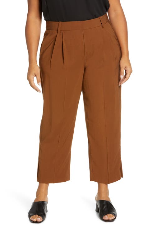 Stovepipe Crop Pull-On Pants (Plus Size)