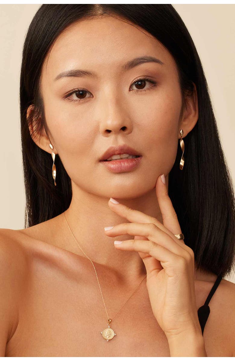 Oradina 14K Two Tone Gold Legacy Coin Pendant Charm, Alternate, color, 14K Two-Tone Gold