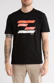 BOSS Logo Cotton Graphic T-Shirt