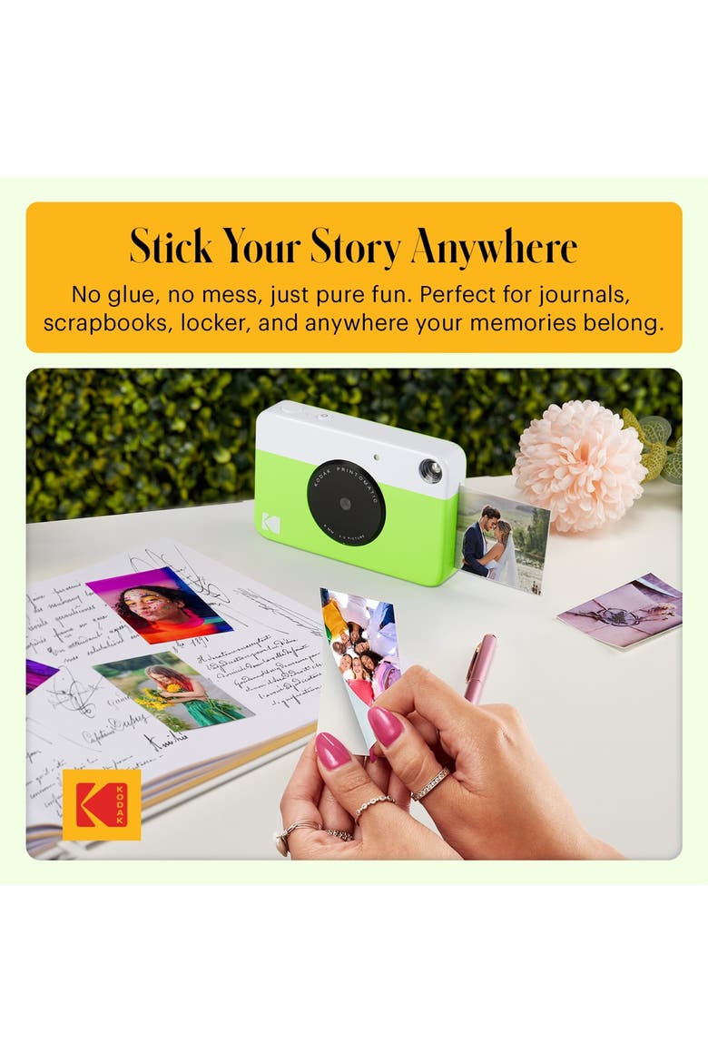 Printomatic Instant Print Camera - Portable Camera Prints on Zink 2x3 Photo Paper, Alternate, color, Green