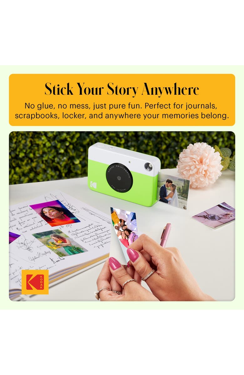 Kodak Printomatic Instant Print Camera - Portable Camera Prints on Zink 2x3 Photo Paper, Alternate, color, Green