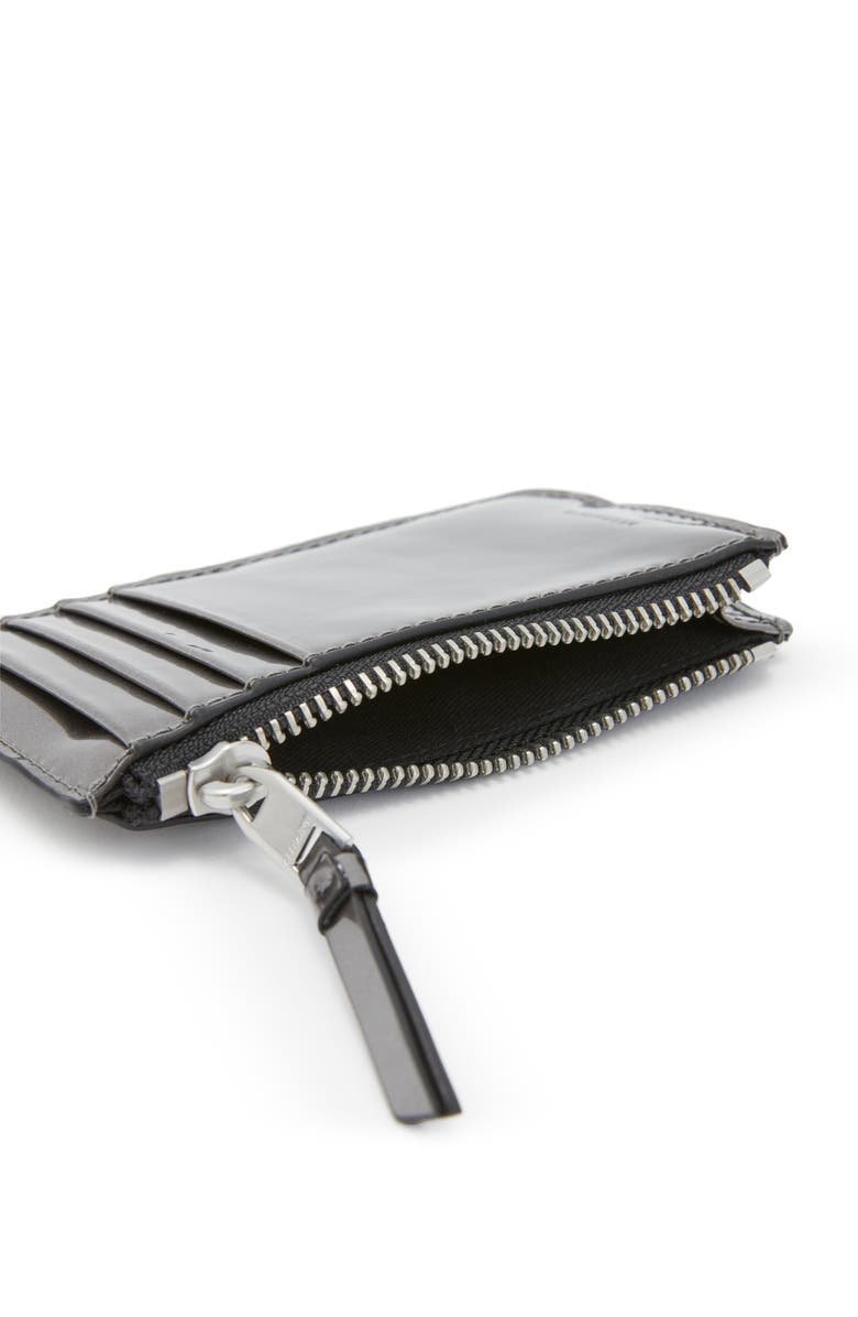 AllSaints Marlborough Leather Card Holder, Alternate, color,