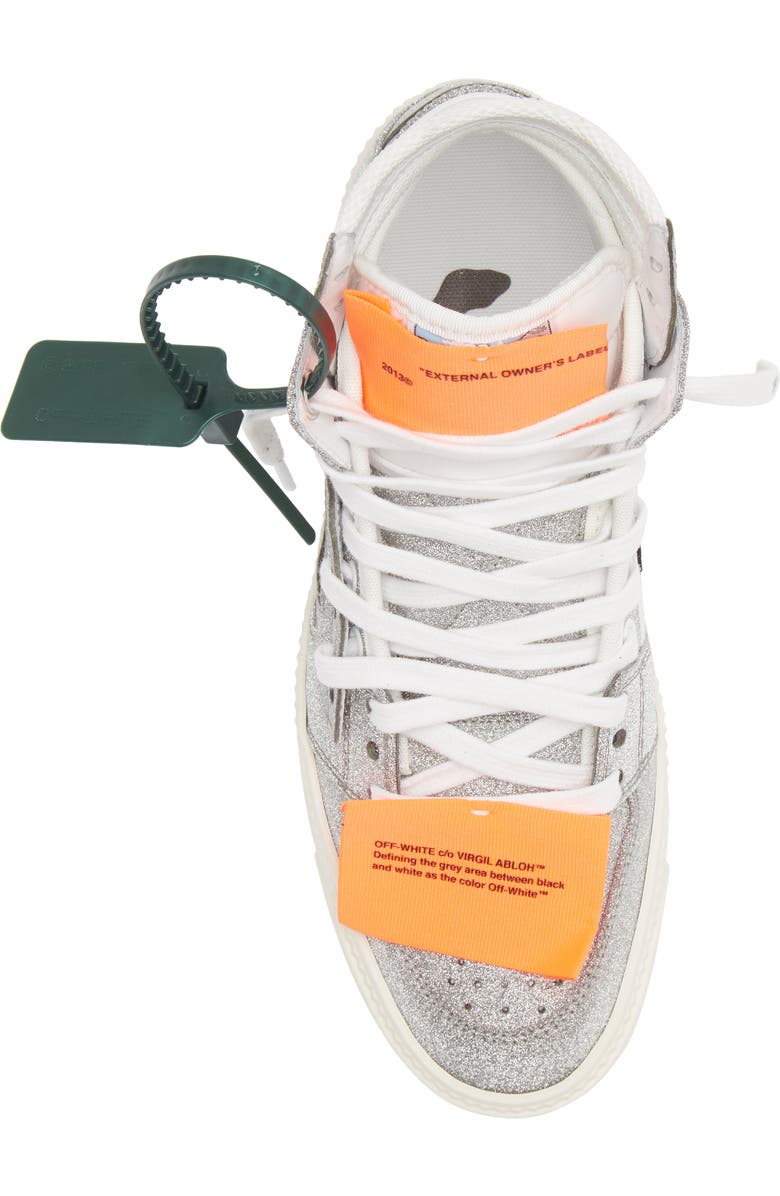 Off-White Off Court 3.0 Glitter High Top Sneaker, Alternate, color,