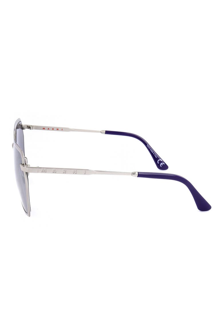 59mm Round Sunglasses, Alternate, color, SILVER / GREY
