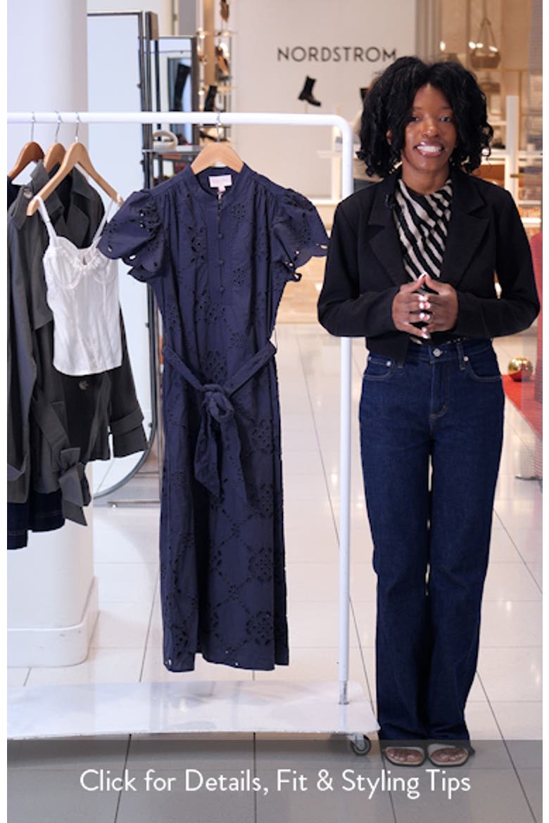 Willa Eyelet Lace Midi Shirtdress video