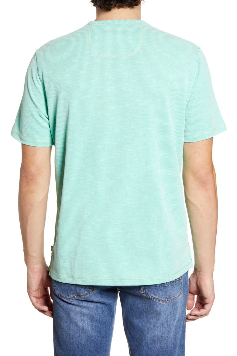 Tropicool Paradise V-Neck T-Shirt, Alternate, color, AQUA ALOHA