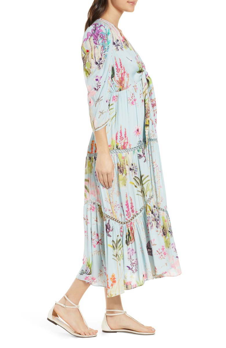Hemant & Nandita Crinkle Rayon Cover-Up Dress, Alternate, color, 