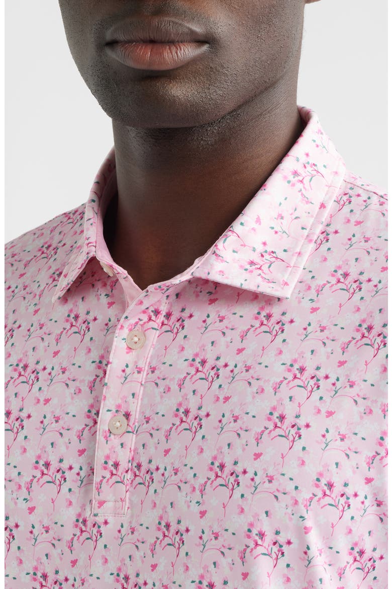 Sunday Floral Performance Golf Polo, Alternate, color, PINK