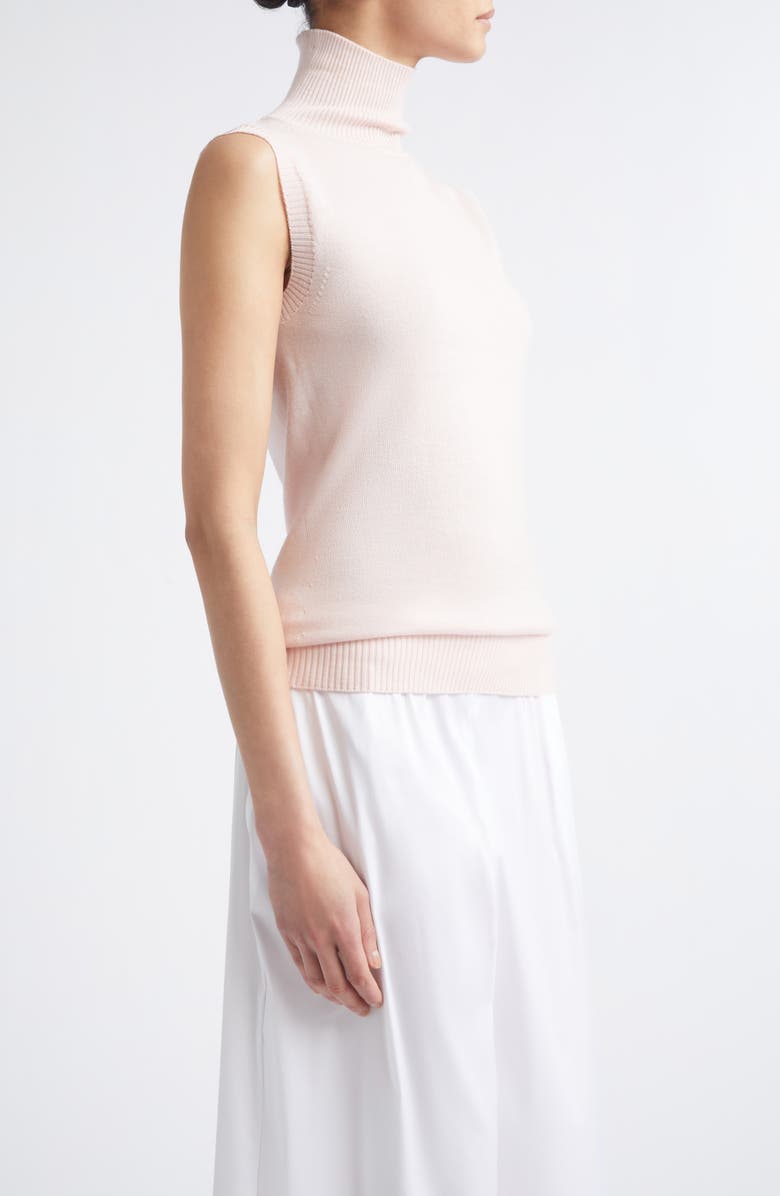 SPORTMAX Eschimo Sleeveless Wool Turtleneck Sweater, Alternate, color, Pink