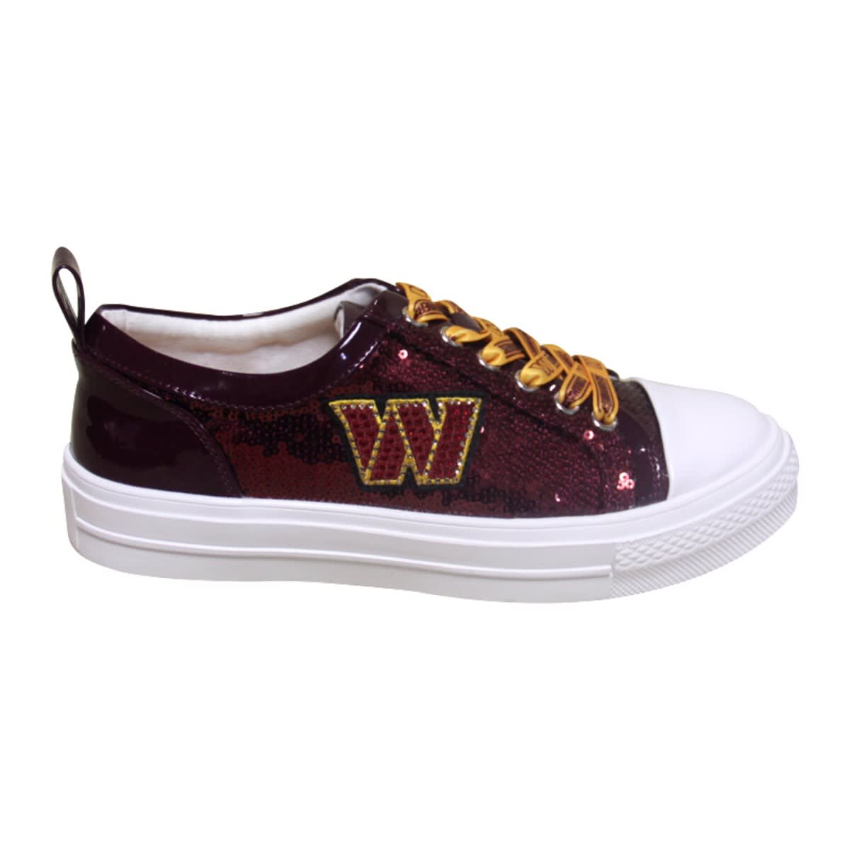 CUCE Women's Cuce Burgundy Washington Commanders Team Sequin Sneakers, Alternate, color, 