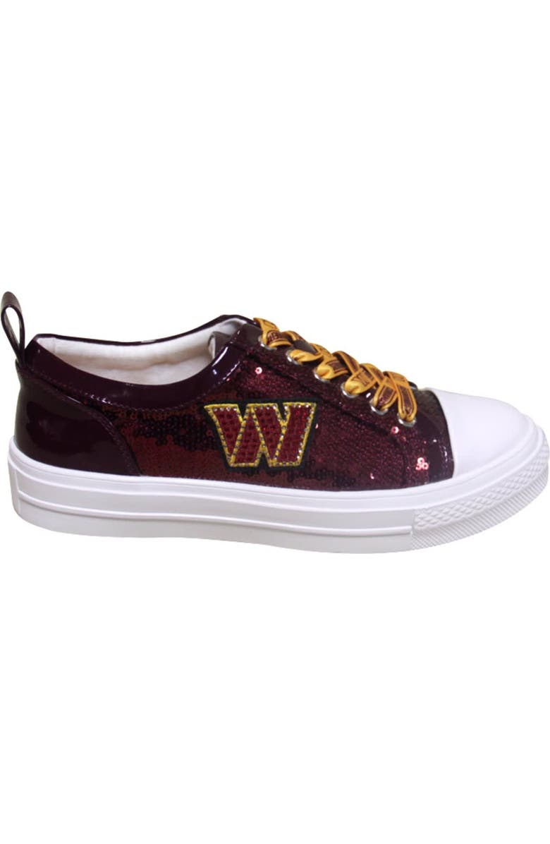 CUCE Women's Cuce Burgundy Washington Commanders Team Sequin Sneakers, Alternate, color,
