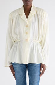 Chloé Puff Shoulder Peplum Shirt