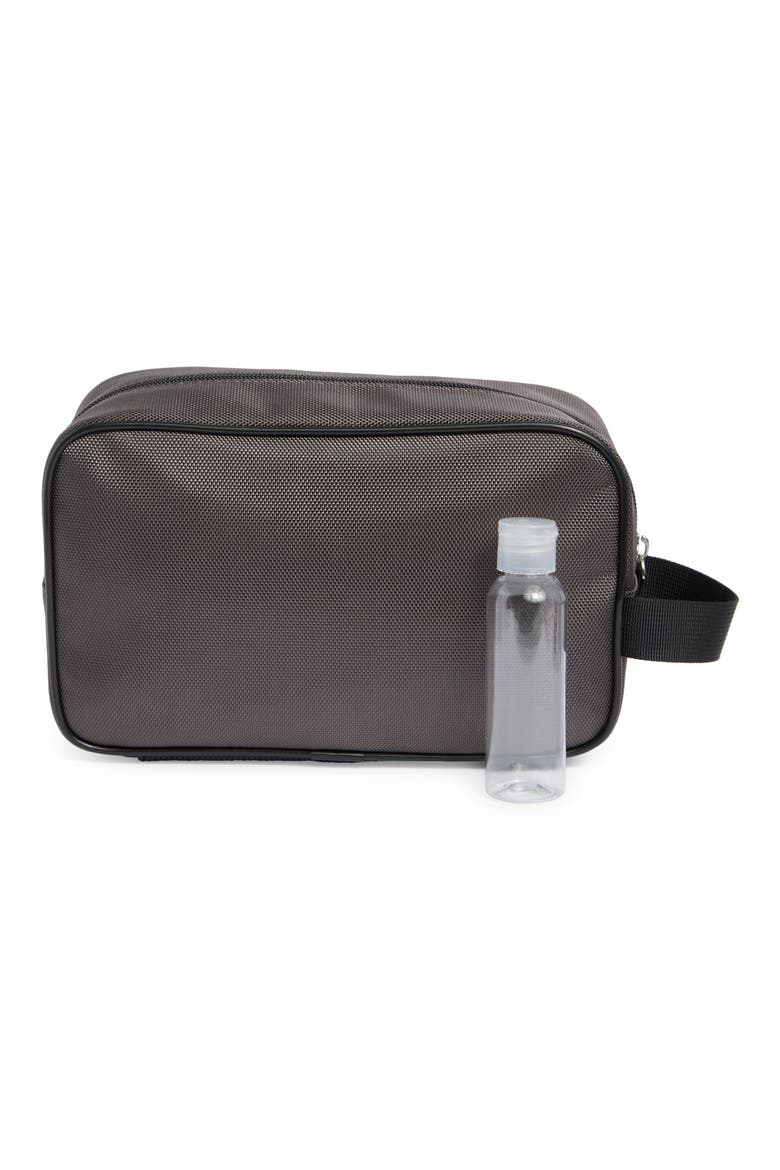 Dopp Kit & Travel Bottle Set, Alternate, color, GREY