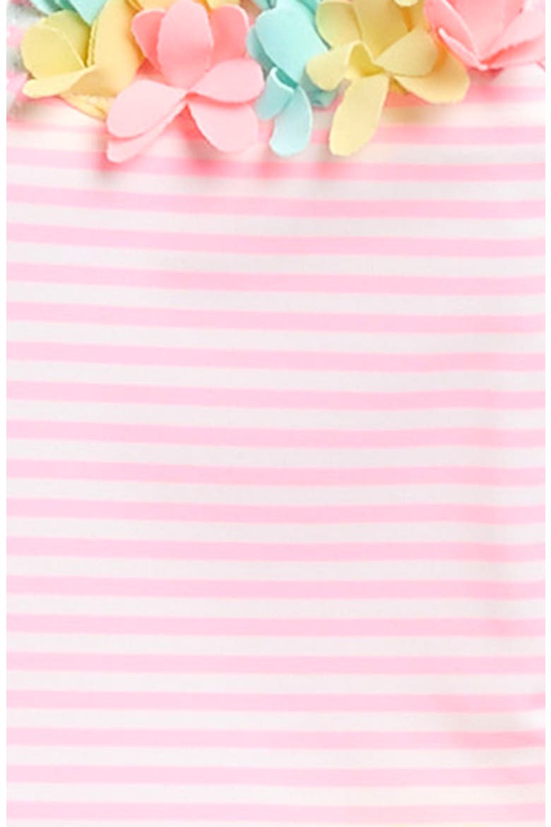 3D Embellished One-Piece Swimsuit, Alternate, color, PINK
