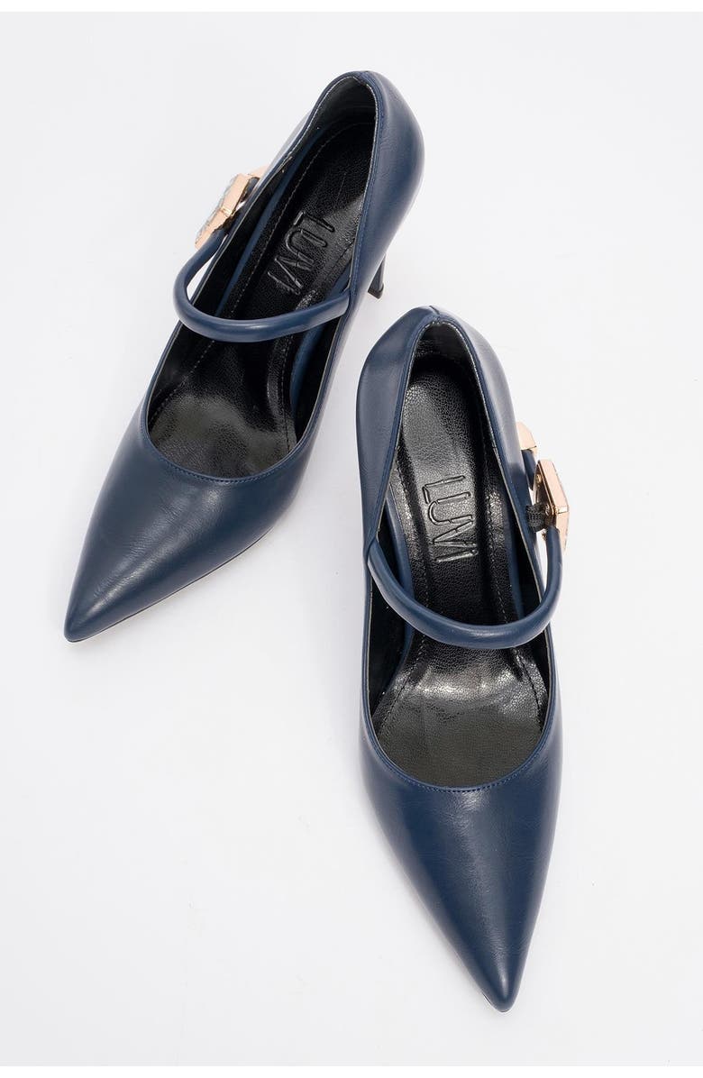 Prologue Shoes Pattaya Embellished Stiletto Pump, Alternate, color, Navy