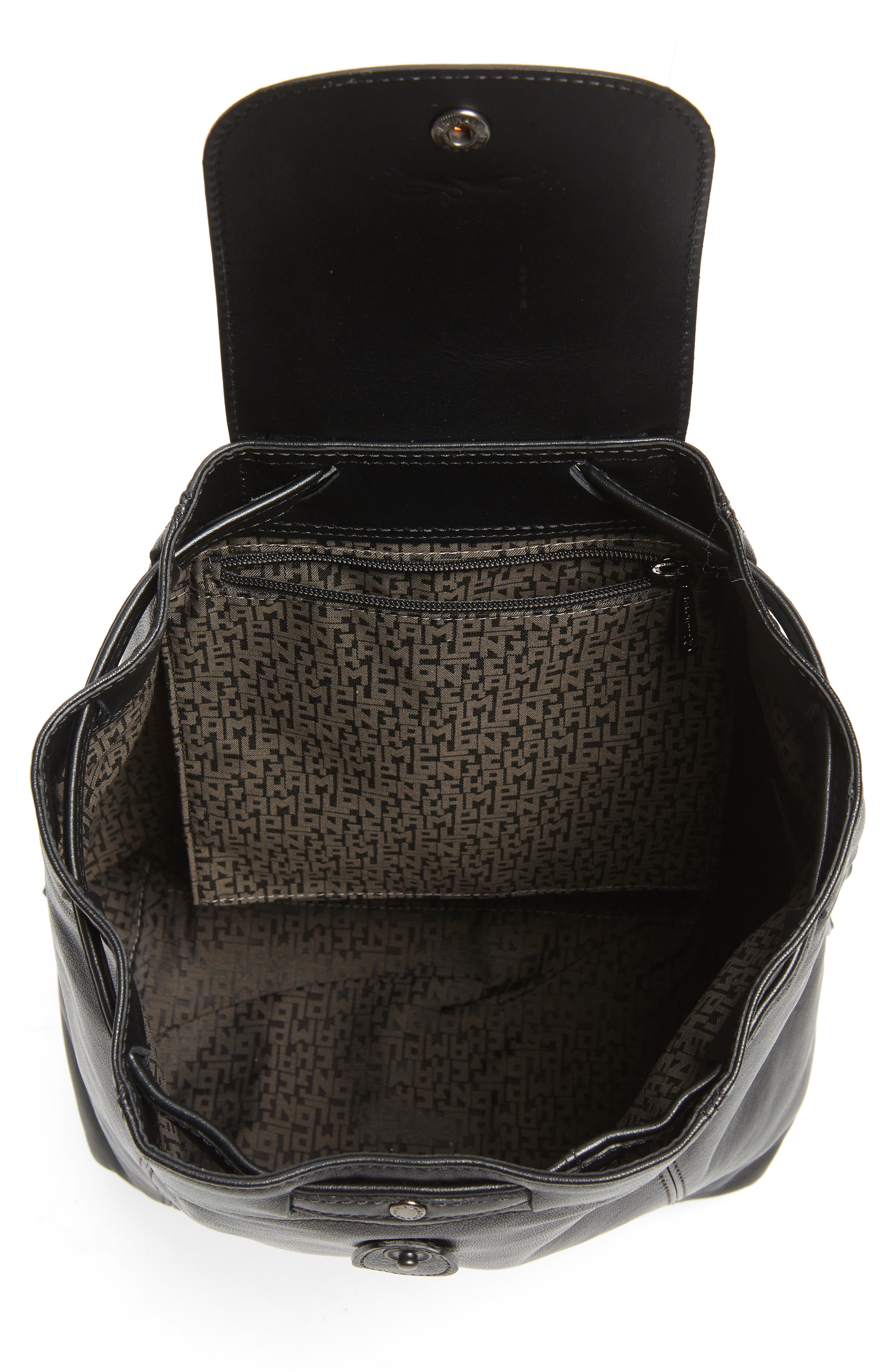 Longchamp Le Pliage Leather Backpack, Alternate, color, 