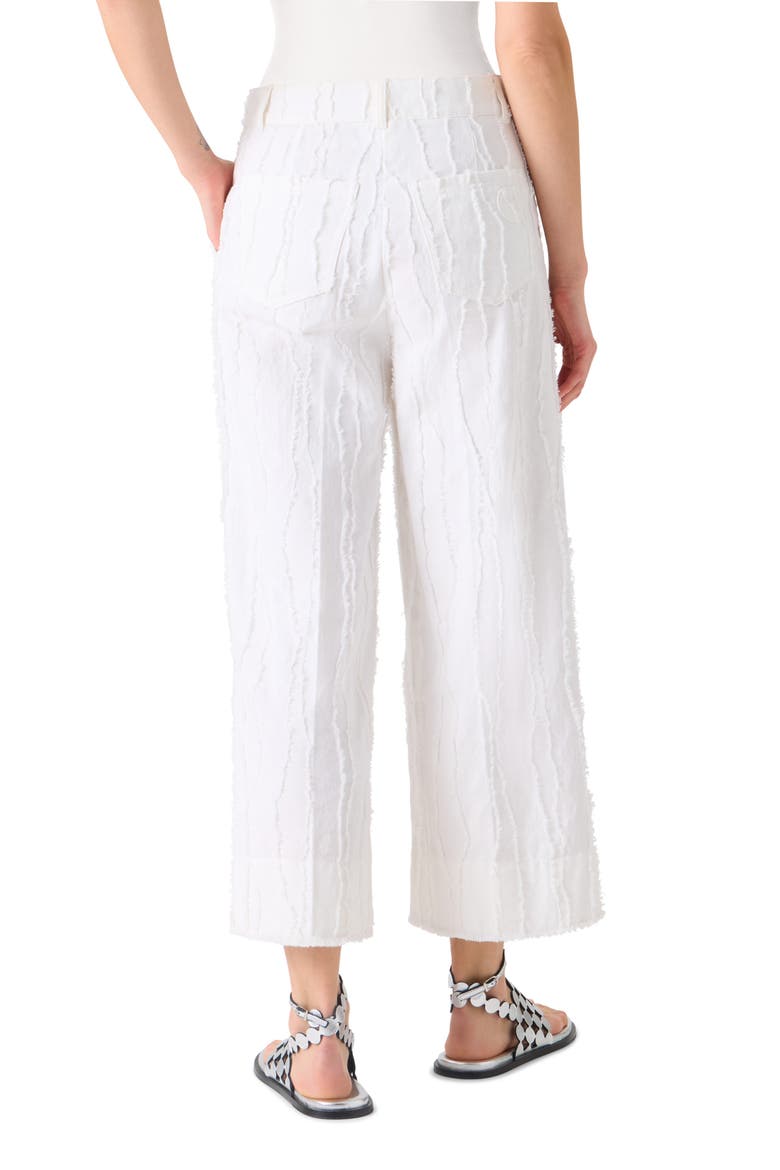 Chiara Cotton Fil Coupé Crop Wide Leg Jeans, Alternate, color, CREAM