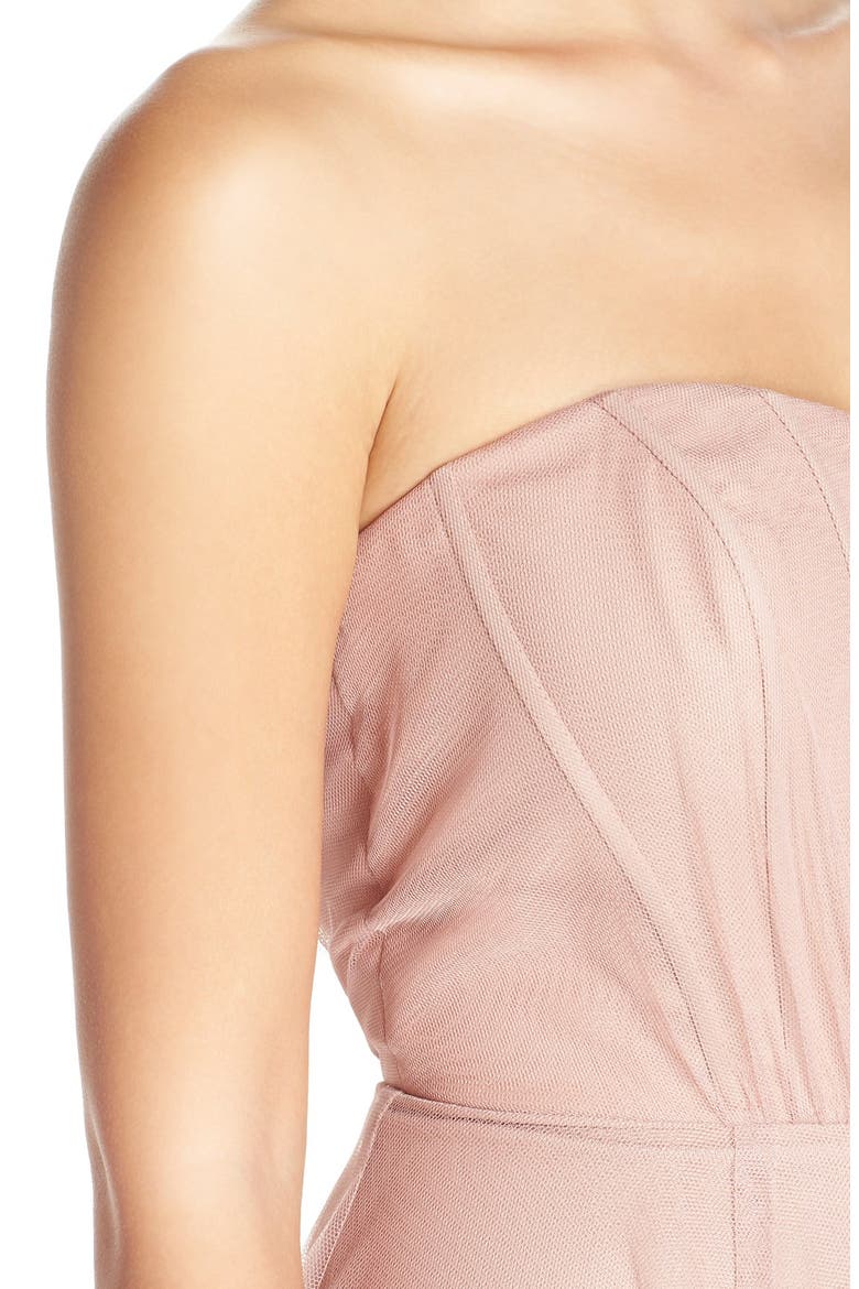 Strapless Tulle Gown, Alternate, color, SHELL