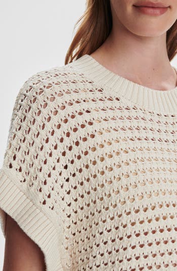 Julianna Open Knit Short Sleeve Sweater