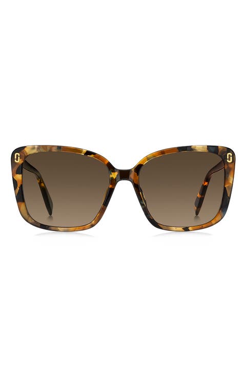 56mm Gradient Butterfly Sunglasses