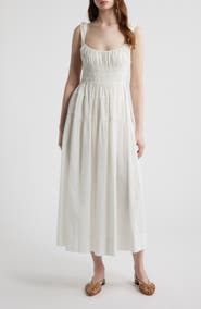 DÔEN Clover Organic Cotton Poplin Tiered Sundress