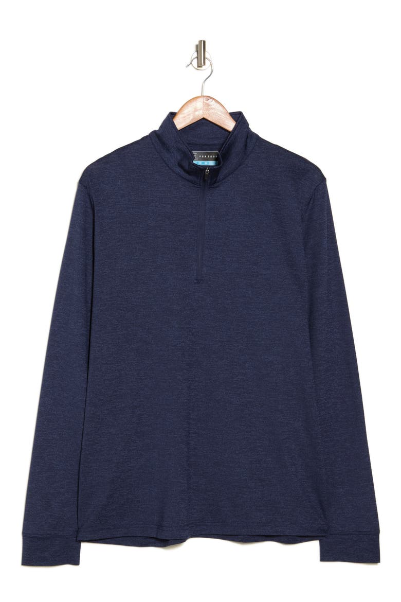 Long Sleeve Sun Shade 1/4 Zip Pullover, Alternate, color, PEACOAT HEATHER