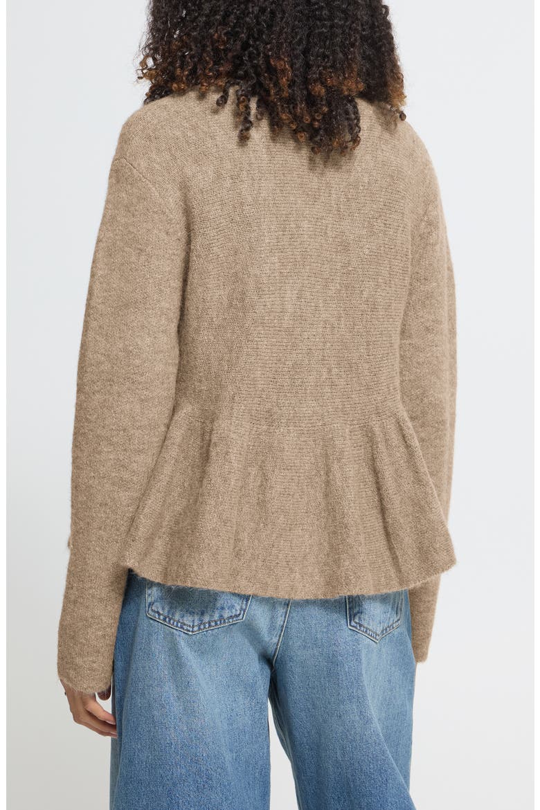 Peplum Cardigan, Alternate, color, FUNGI